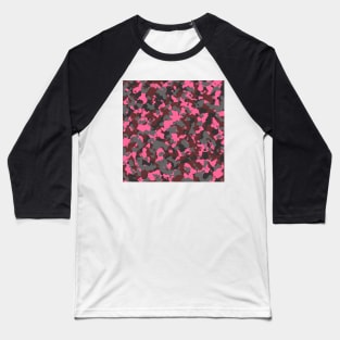 Camouflage Grey Pink Baseball T-Shirt